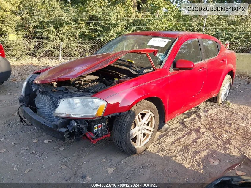 2013 Dodge Avenger Sxt VIN: 1C3CDZCB3DN548042 Lot: 40323716