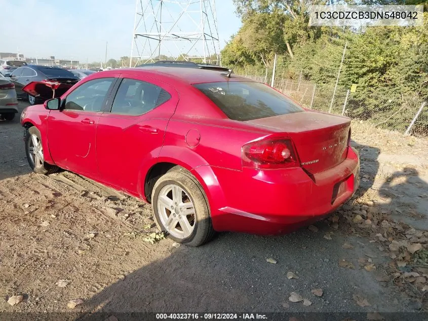 2013 Dodge Avenger Sxt VIN: 1C3CDZCB3DN548042 Lot: 40323716