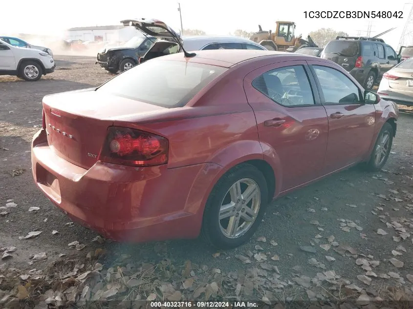 2013 Dodge Avenger Sxt VIN: 1C3CDZCB3DN548042 Lot: 40323716