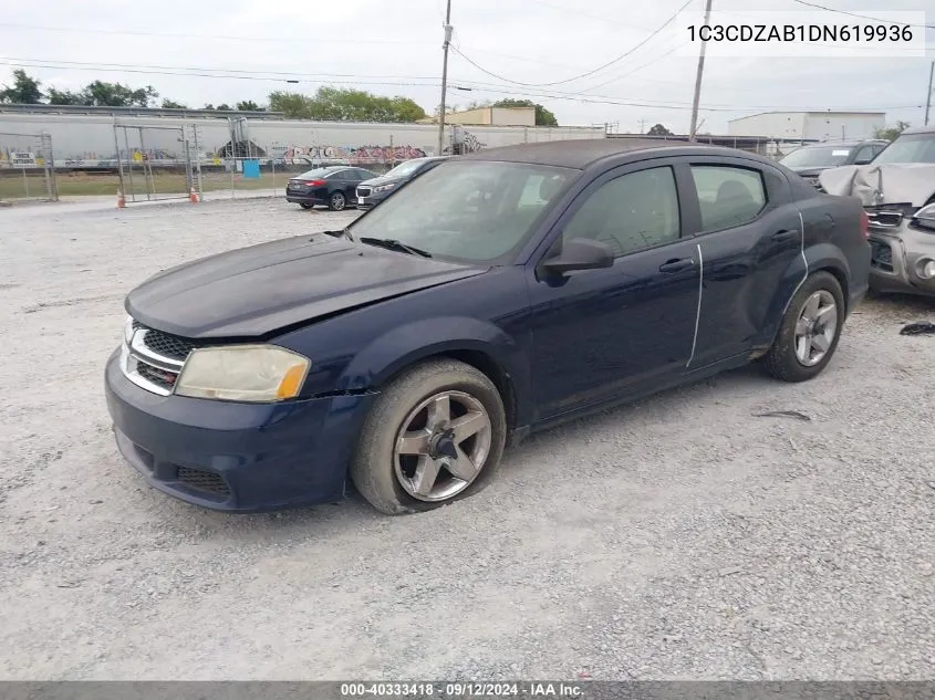 2013 Dodge Avenger Se VIN: 1C3CDZAB1DN619936 Lot: 40333418