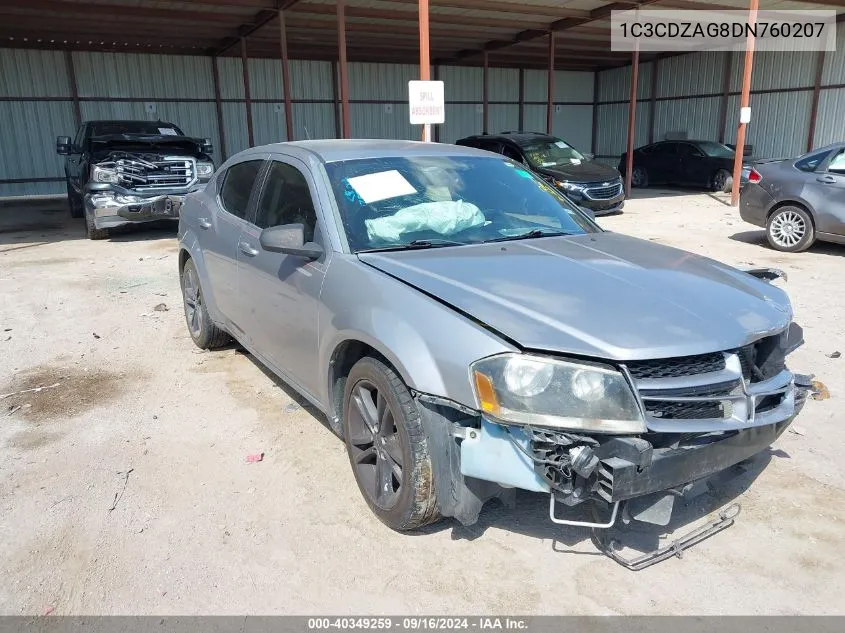 2013 Dodge Avenger Se V6 VIN: 1C3CDZAG8DN760207 Lot: 40349259