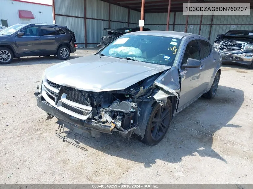 2013 Dodge Avenger Se V6 VIN: 1C3CDZAG8DN760207 Lot: 40349259