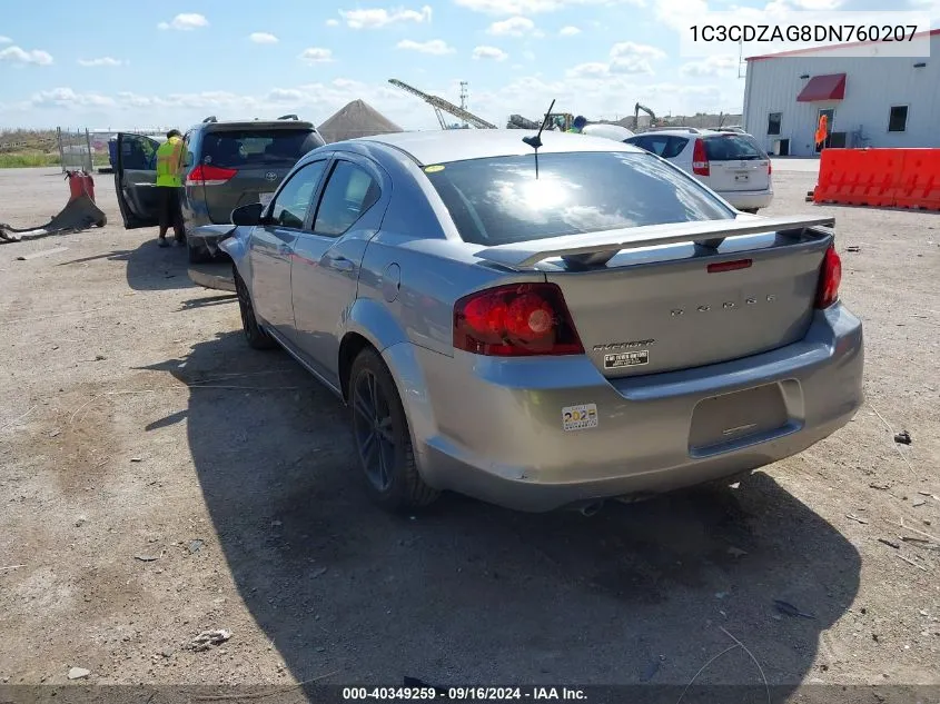 2013 Dodge Avenger Se V6 VIN: 1C3CDZAG8DN760207 Lot: 40349259