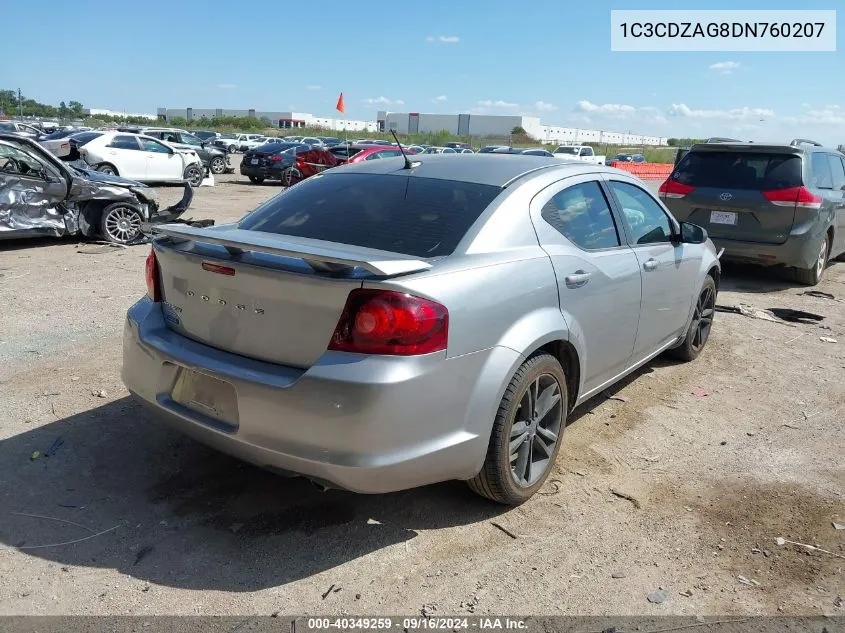 2013 Dodge Avenger Se V6 VIN: 1C3CDZAG8DN760207 Lot: 40349259