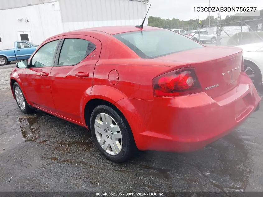 2013 Dodge Avenger Se VIN: 1C3CDZAB3DN756277 Lot: 40352205