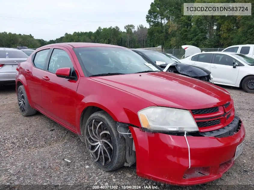 2013 Dodge Avenger Sxt VIN: 1C3CDZCG1DN583724 Lot: 40371302