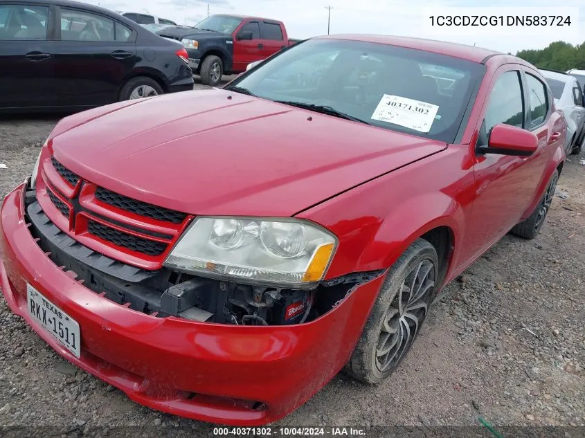 2013 Dodge Avenger Sxt VIN: 1C3CDZCG1DN583724 Lot: 40371302