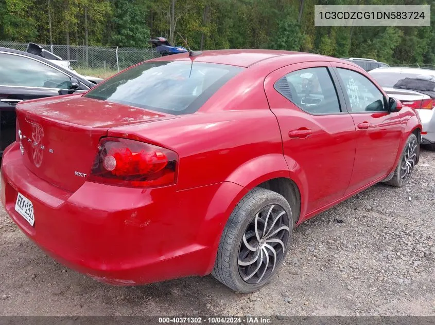 2013 Dodge Avenger Sxt VIN: 1C3CDZCG1DN583724 Lot: 40371302