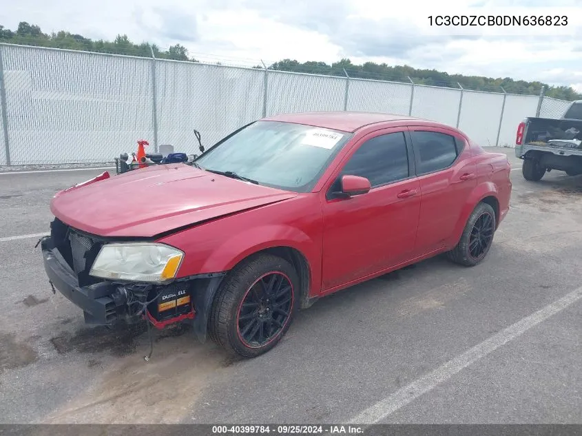 2013 Dodge Avenger Sxt VIN: 1C3CDZCB0DN636823 Lot: 40399784