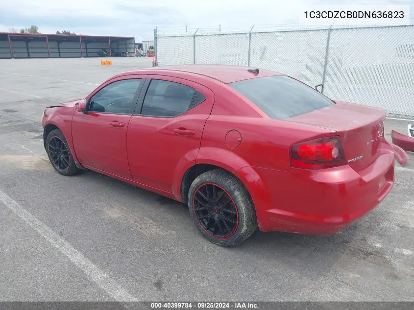 2013 Dodge Avenger Sxt VIN: 1C3CDZCB0DN636823 Lot: 40399784