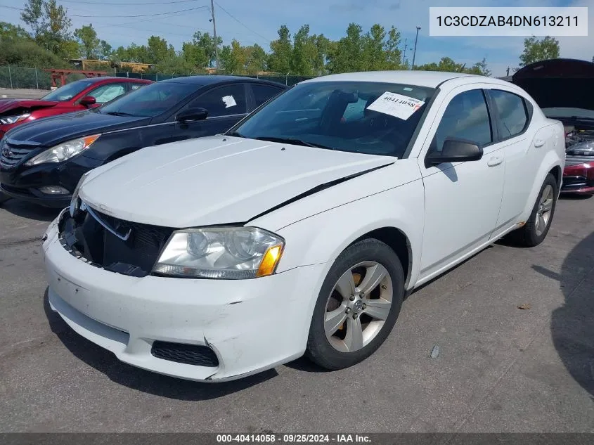 2013 Dodge Avenger Se VIN: 1C3CDZAB4DN613211 Lot: 40414058