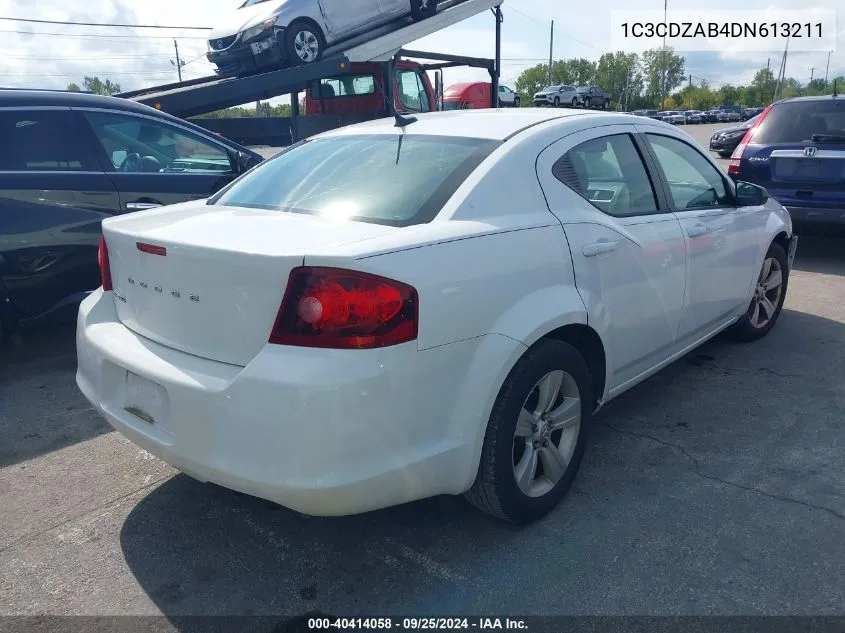 2013 Dodge Avenger Se VIN: 1C3CDZAB4DN613211 Lot: 40414058