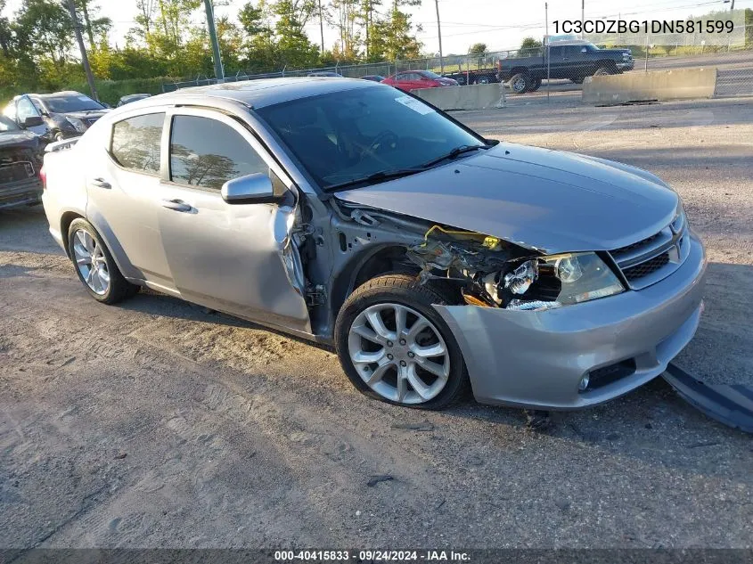 2013 Dodge Avenger R/T VIN: 1C3CDZBG1DN581599 Lot: 40415833