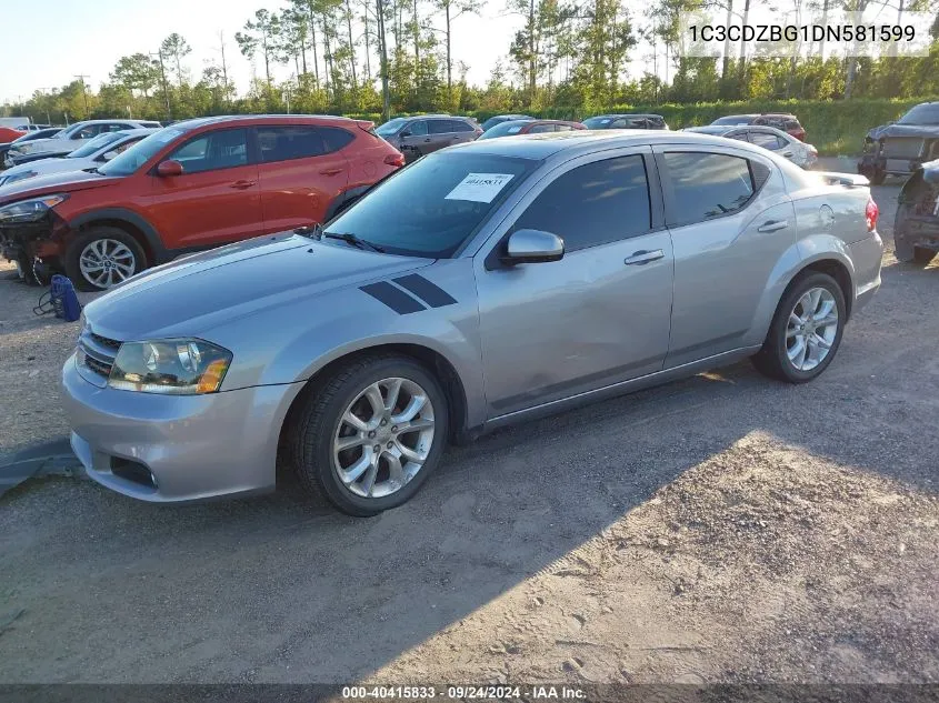 2013 Dodge Avenger R/T VIN: 1C3CDZBG1DN581599 Lot: 40415833