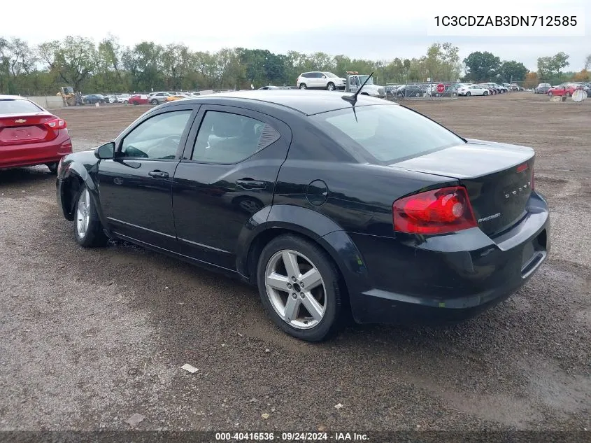 2013 Dodge Avenger Se VIN: 1C3CDZAB3DN712585 Lot: 40416536