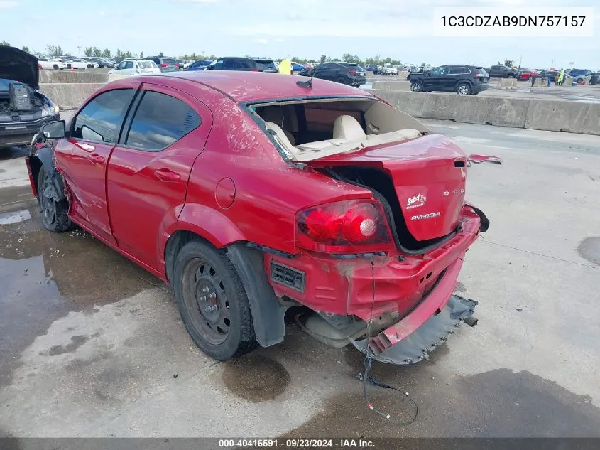 2013 Dodge Avenger Se VIN: 1C3CDZAB9DN757157 Lot: 40416591