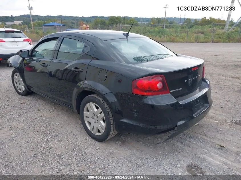 2013 Dodge Avenger Se VIN: 1C3CDZAB3DN771233 Lot: 40422926