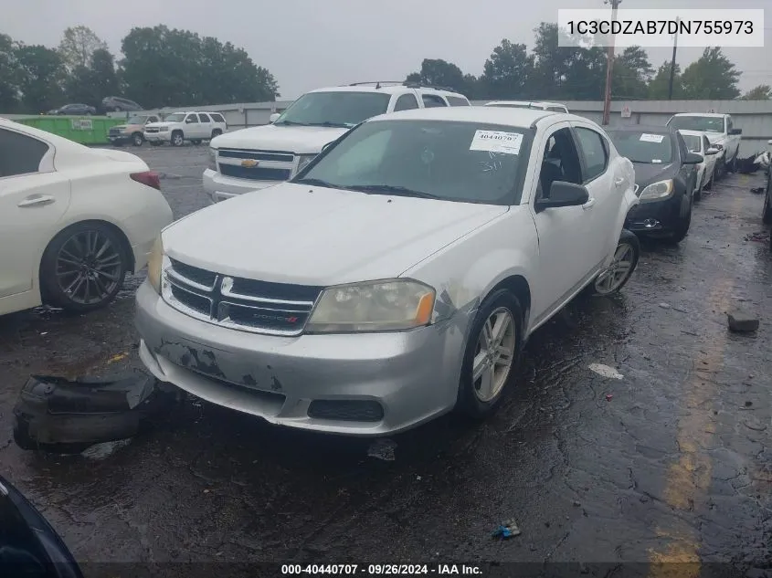 2013 Dodge Avenger Se VIN: 1C3CDZAB7DN755973 Lot: 40440707