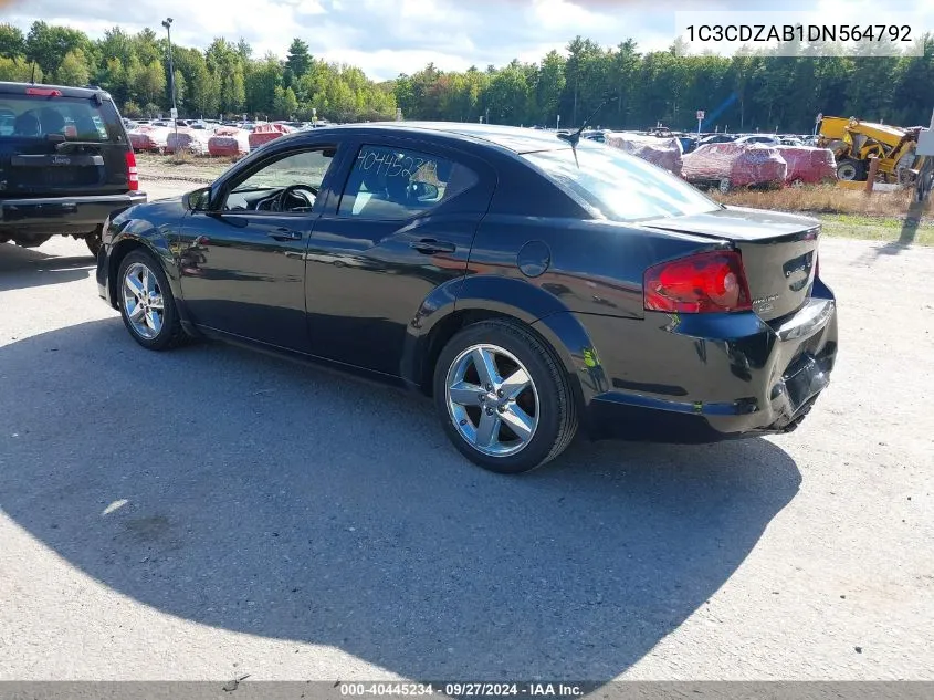 2013 Dodge Avenger Se VIN: 1C3CDZAB1DN564792 Lot: 40445234