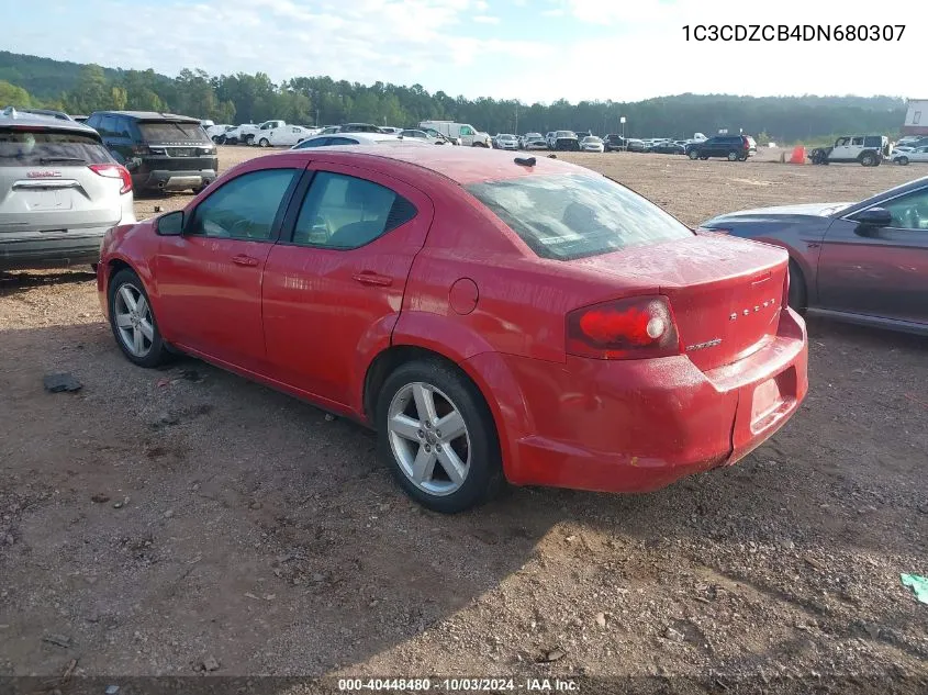 2013 Dodge Avenger Sxt VIN: 1C3CDZCB4DN680307 Lot: 40448480