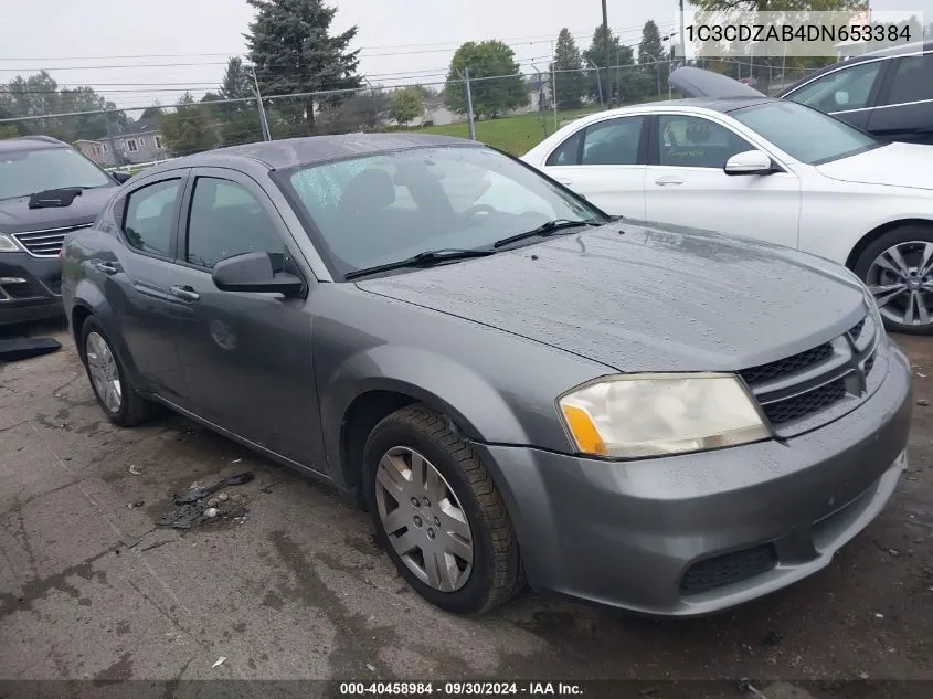 2013 Dodge Avenger Se VIN: 1C3CDZAB4DN653384 Lot: 40458984