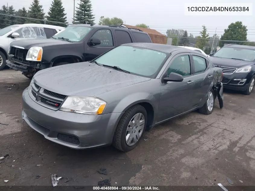 2013 Dodge Avenger Se VIN: 1C3CDZAB4DN653384 Lot: 40458984