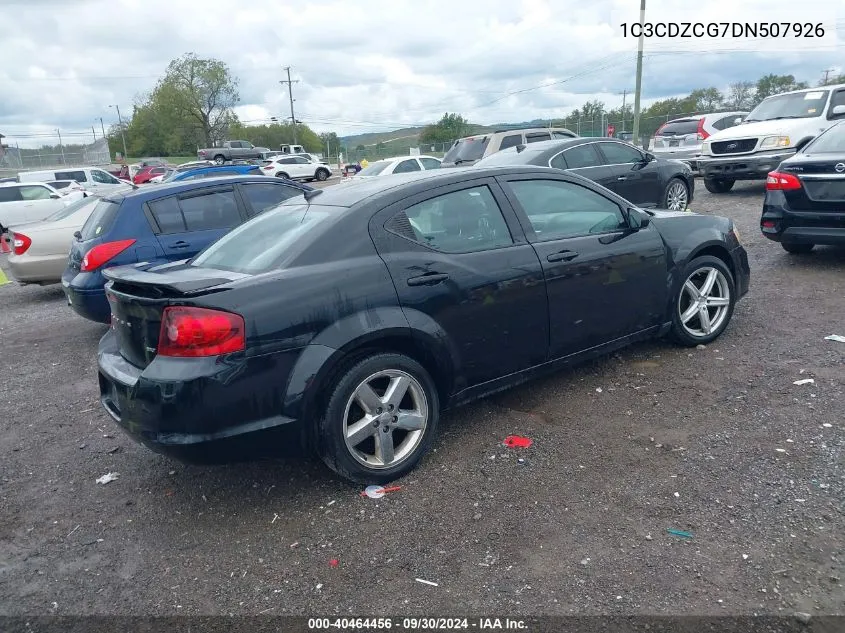 2013 Dodge Avenger Sxt VIN: 1C3CDZCG7DN507926 Lot: 40464456