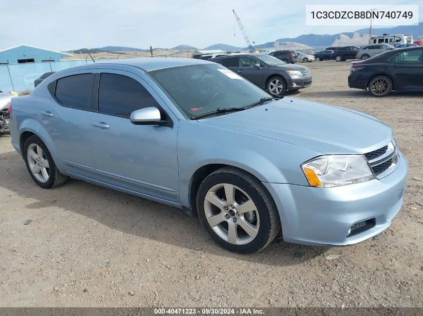 2013 Dodge Avenger Sxt VIN: 1C3CDZCB8DN740749 Lot: 40471223