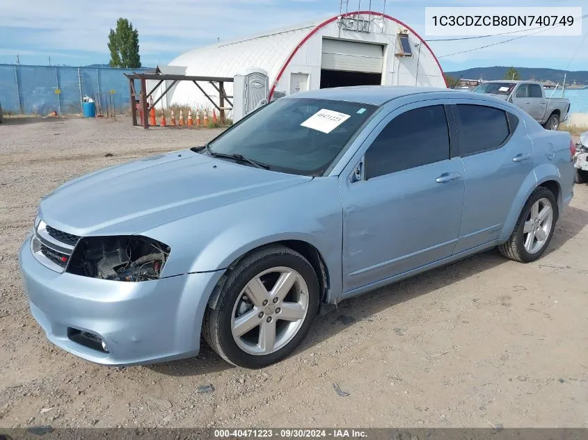 2013 Dodge Avenger Sxt VIN: 1C3CDZCB8DN740749 Lot: 40471223