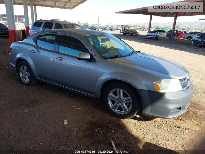 2013 Dodge Avenger Sxt VIN: 1C3CDZCB3DN576567 Lot: 40474349