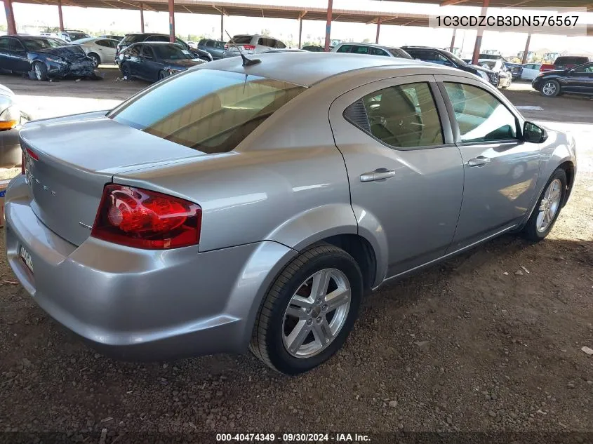 2013 Dodge Avenger Sxt VIN: 1C3CDZCB3DN576567 Lot: 40474349