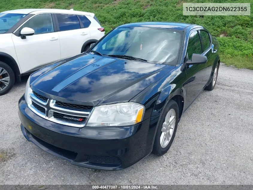 2013 Dodge Avenger Se VIN: 1C3CDZAG2DN622355 Lot: 40477387