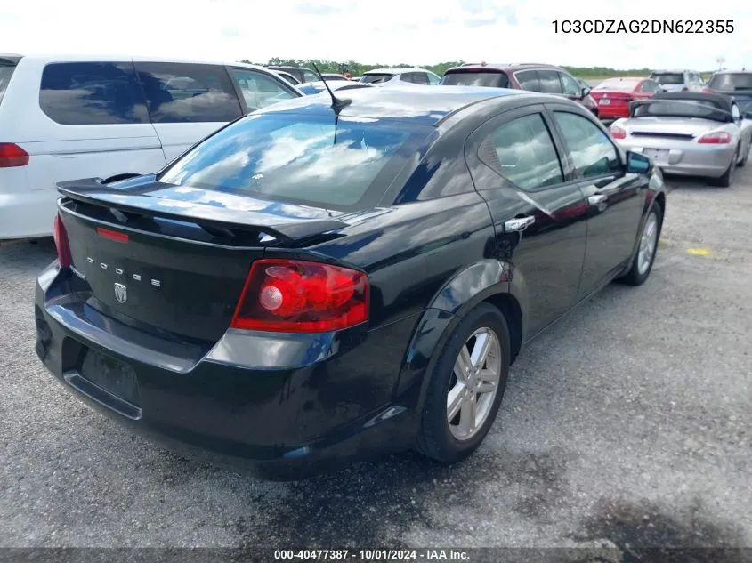 2013 Dodge Avenger Se VIN: 1C3CDZAG2DN622355 Lot: 40477387