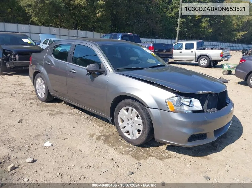 2013 Dodge Avenger Se VIN: 1C3CDZABXDN653521 Lot: 40480486