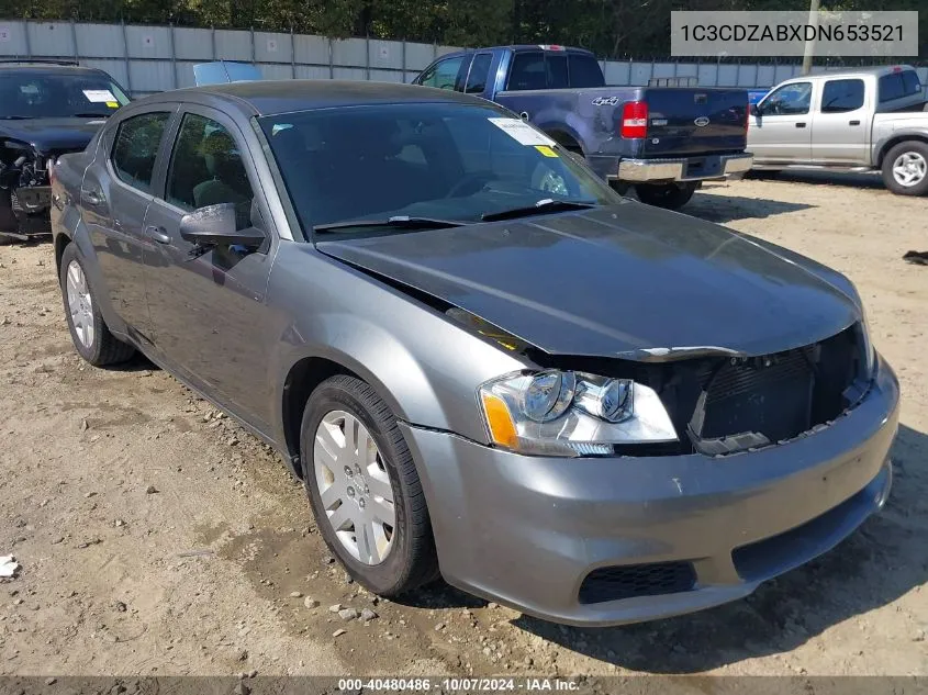 2013 Dodge Avenger Se VIN: 1C3CDZABXDN653521 Lot: 40480486