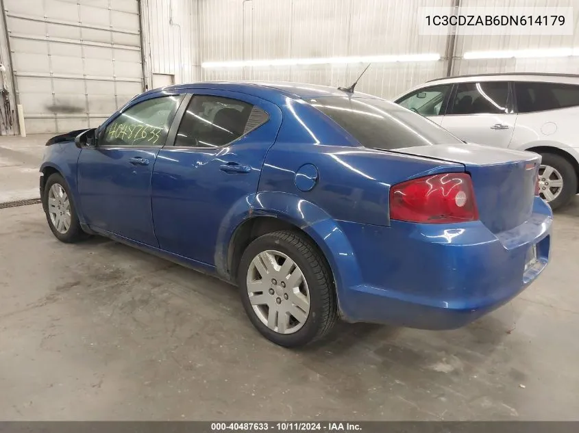 2013 Dodge Avenger Se VIN: 1C3CDZAB6DN614179 Lot: 40487633