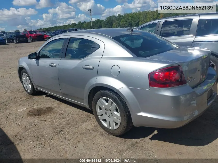 2013 Dodge Avenger Se VIN: 1C3CDZAB8DN652139 Lot: 40493842