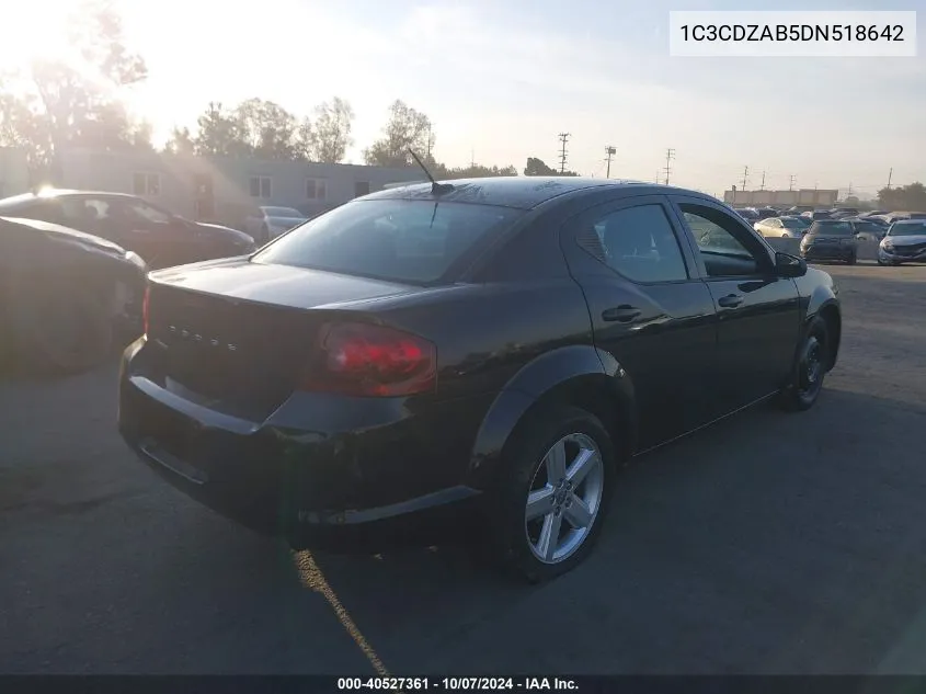 1C3CDZAB5DN518642 2013 Dodge Avenger Se