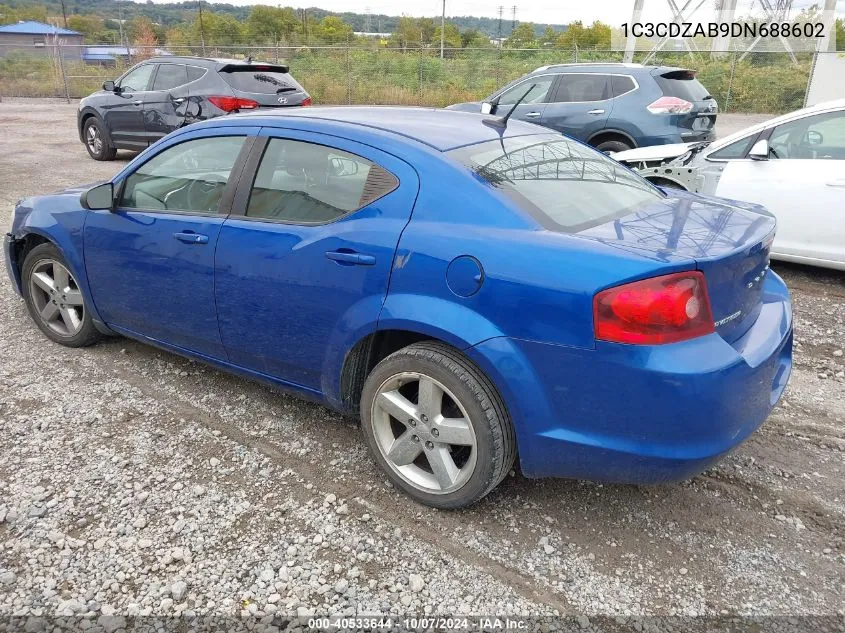 2013 Dodge Avenger Se VIN: 1C3CDZAB9DN688602 Lot: 40533644