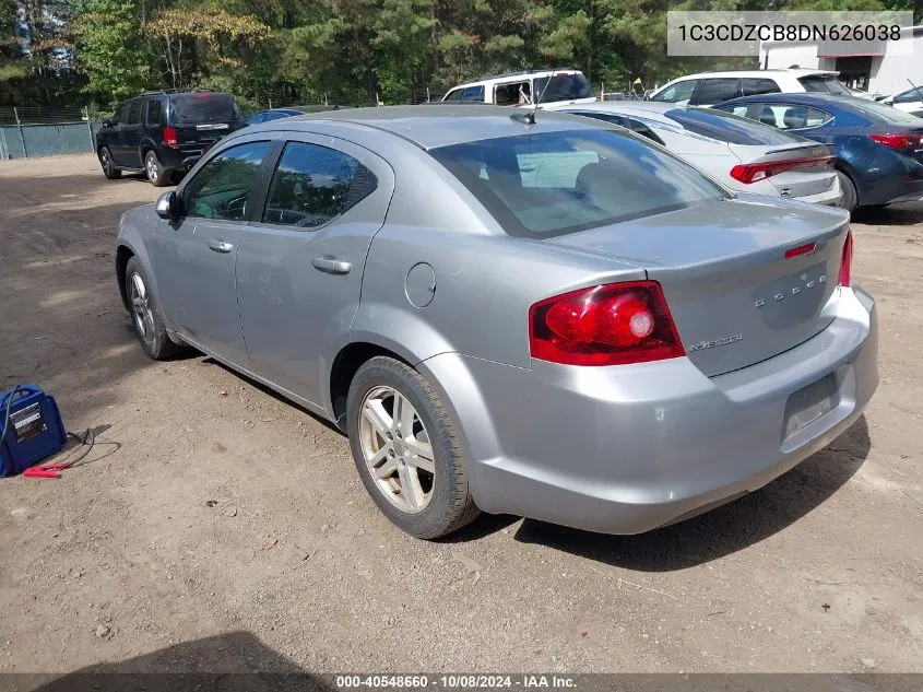 2013 Dodge Avenger Sxt VIN: 1C3CDZCB8DN626038 Lot: 40548660