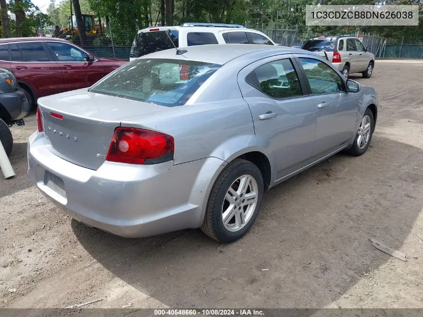 2013 Dodge Avenger Sxt VIN: 1C3CDZCB8DN626038 Lot: 40548660