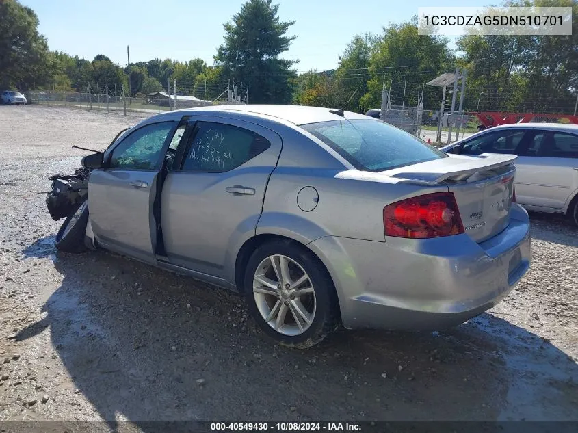 2013 Dodge Avenger Se V6 VIN: 1C3CDZAG5DN510701 Lot: 40549430