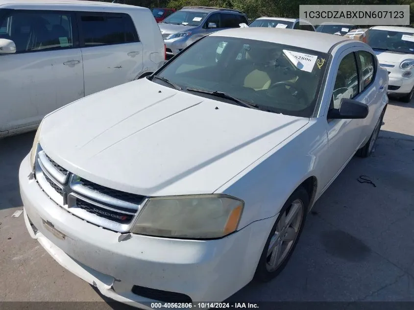 2013 Dodge Avenger Se VIN: 1C3CDZABXDN607123 Lot: 40562806