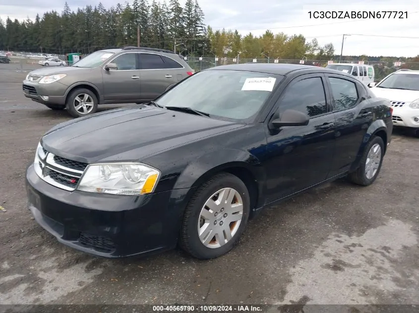 2013 Dodge Avenger Se VIN: 1C3CDZAB6DN677721 Lot: 40565790