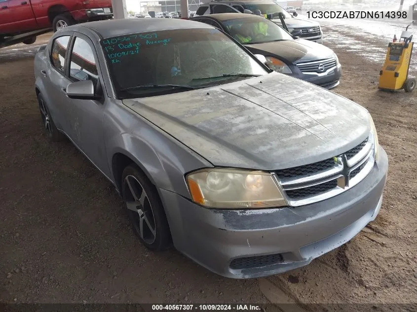 1C3CDZAB7DN614398 2013 Dodge Avenger Se