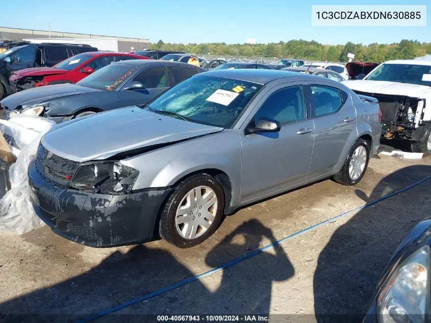 2013 Dodge Avenger Se VIN: 1C3CDZABXDN630885 Lot: 40567943