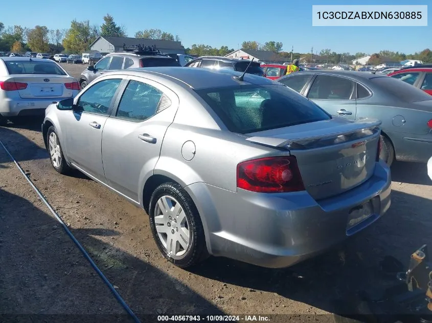 2013 Dodge Avenger Se VIN: 1C3CDZABXDN630885 Lot: 40567943