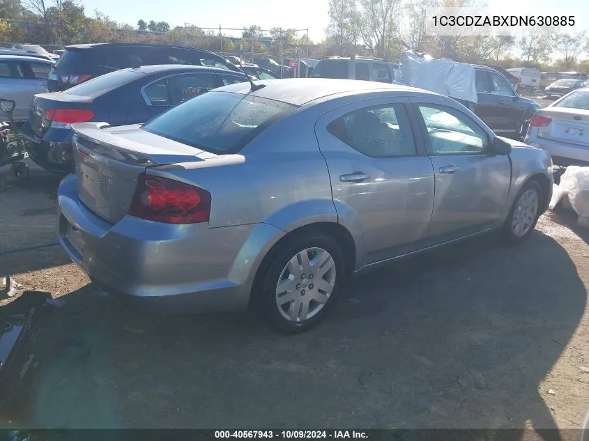 2013 Dodge Avenger Se VIN: 1C3CDZABXDN630885 Lot: 40567943