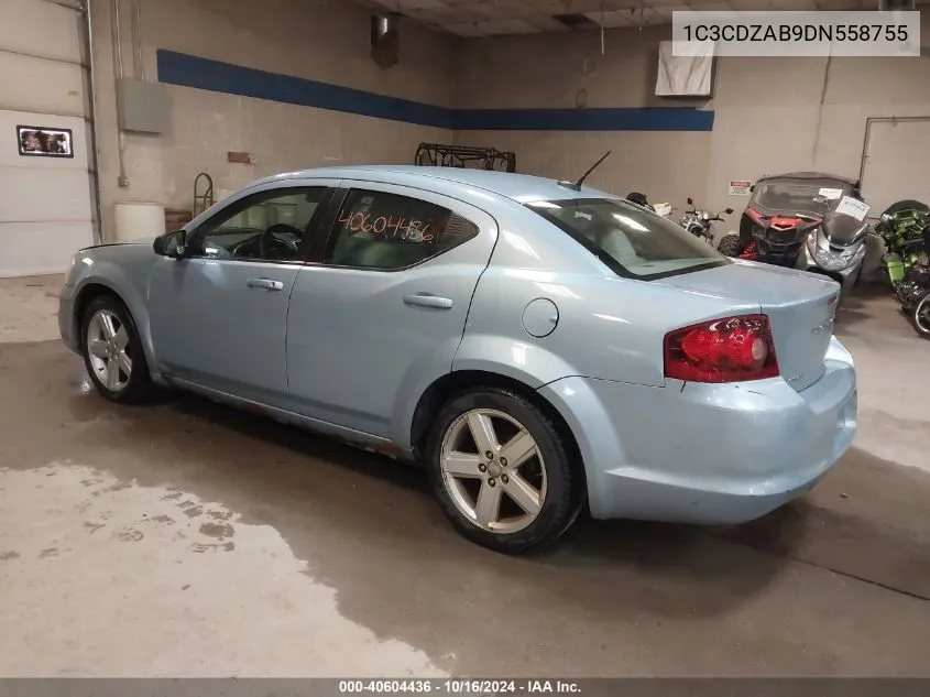 2013 Dodge Avenger Se VIN: 1C3CDZAB9DN558755 Lot: 40604436