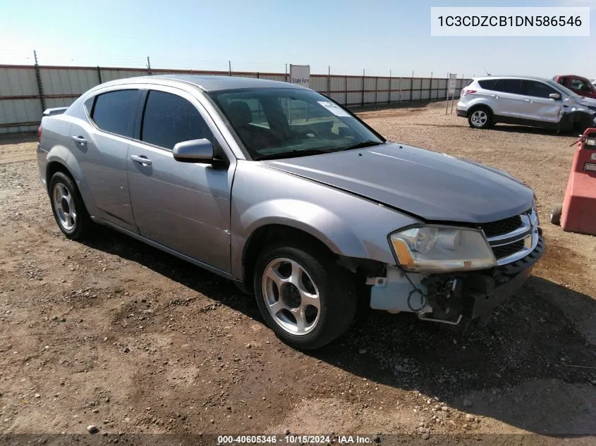 2013 Dodge Avenger Sxt VIN: 1C3CDZCB1DN586546 Lot: 40605346